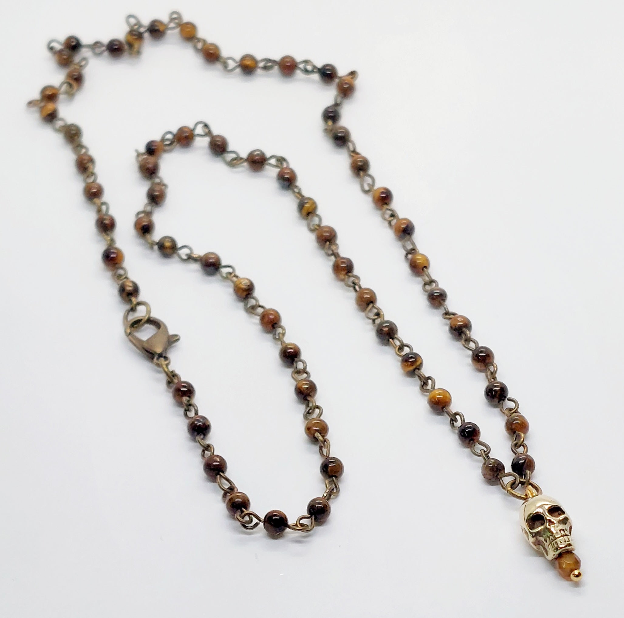 Necklace rosario Skull