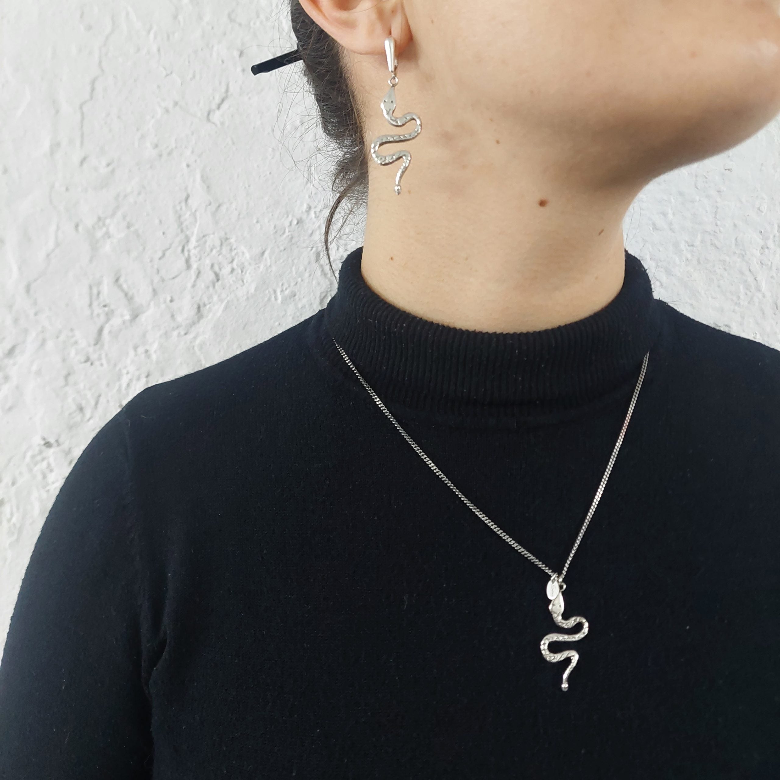 Necklace Salitre Snake Silver