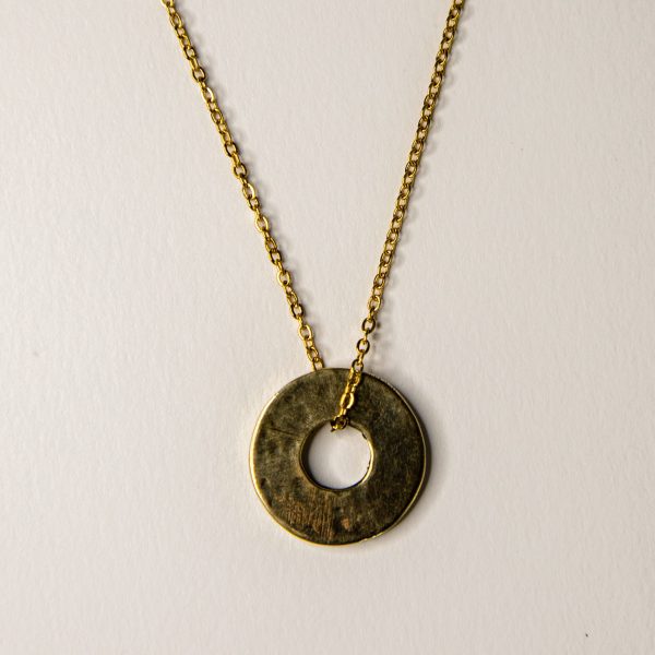 Gold Hoop Pendant
