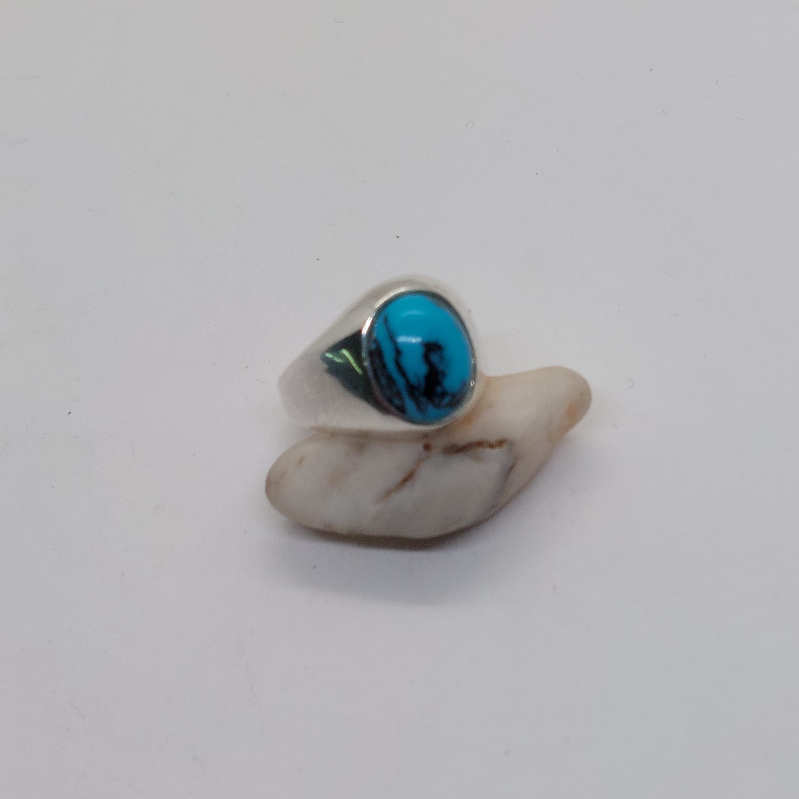 Ring Oval Blue Silver