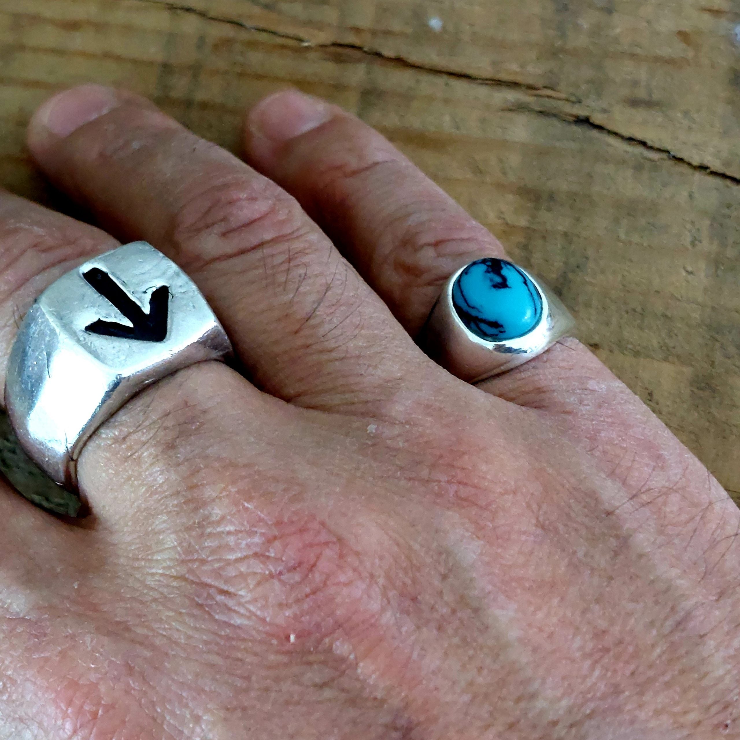 Ring Oval Blue Silver