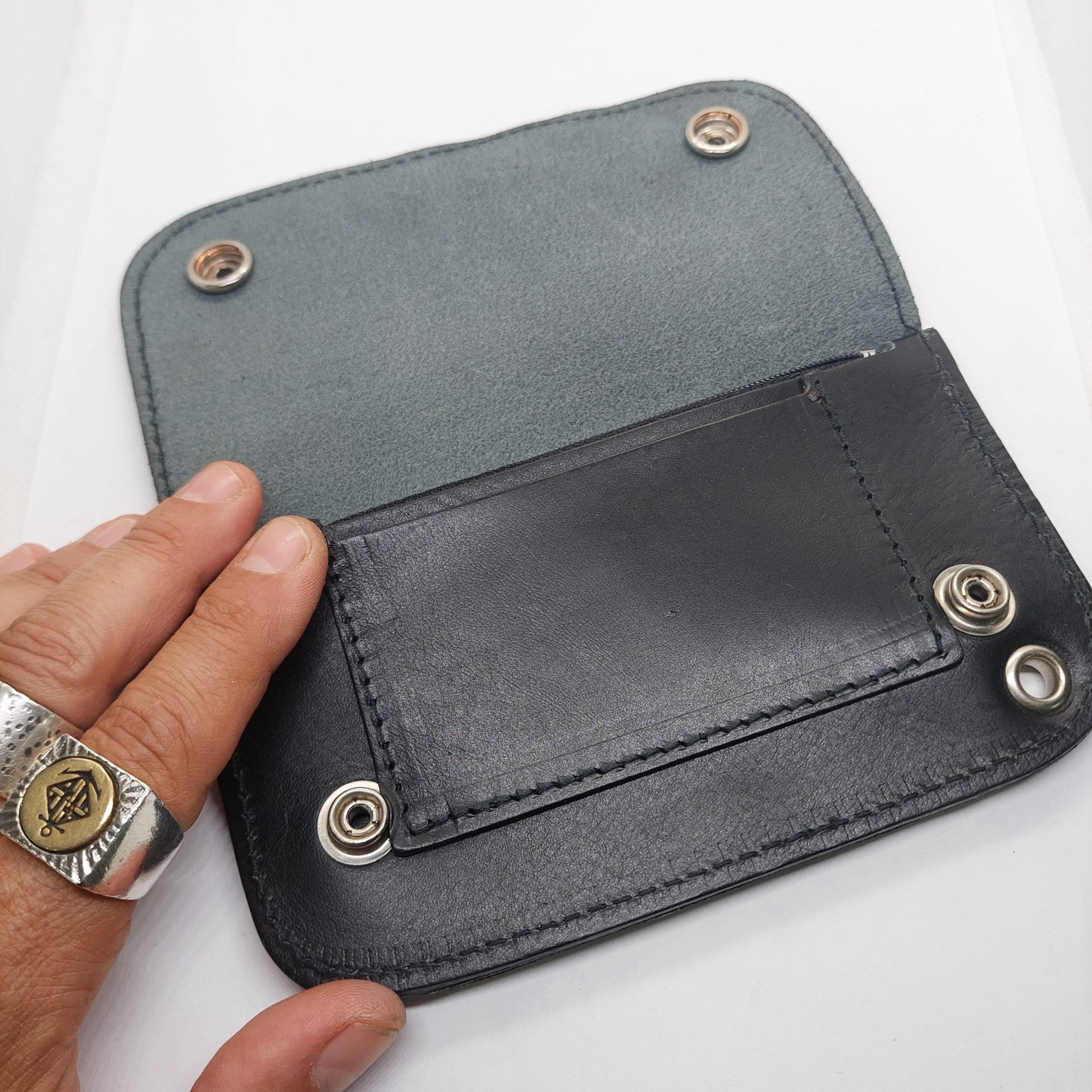 Cartera Biker Black