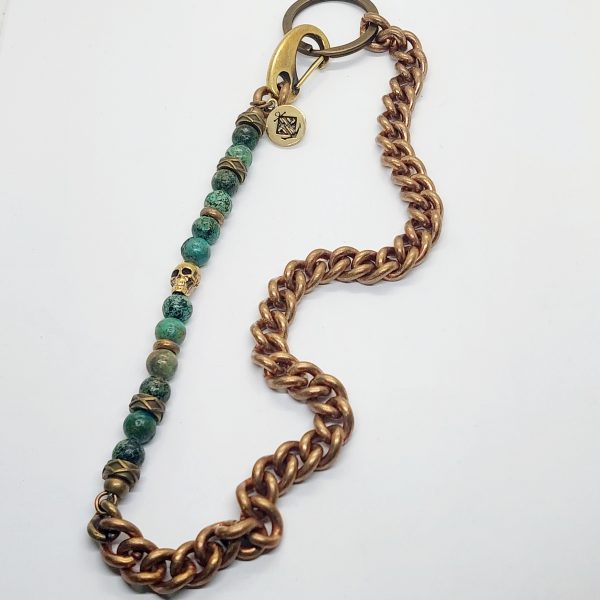 Skull Stone Jasper Wallet Chain