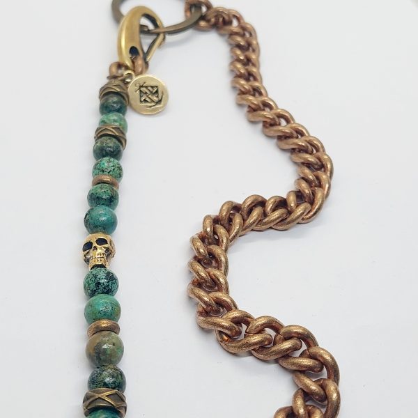 Skull Stone Jasper Wallet Chain