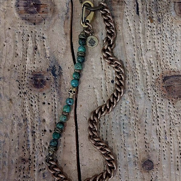 Skull Stone Jasper Wallet Chain