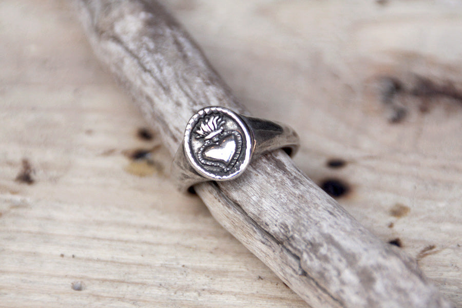 Ring Sagrado Corazón 925