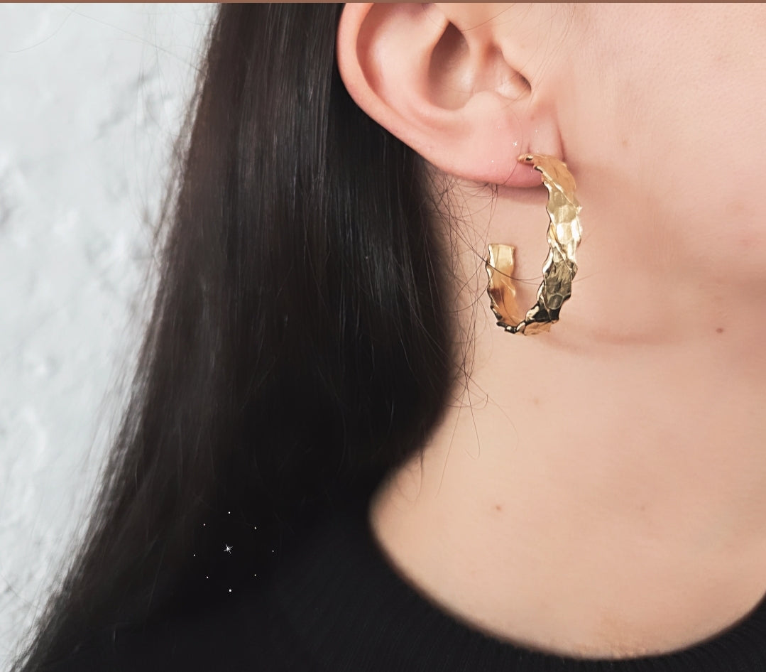 Earrings Hammer gold